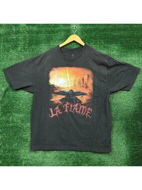 Travis Scott LA Flame Coachella Festival Hip-Hop T-Shirt Size Extra Large